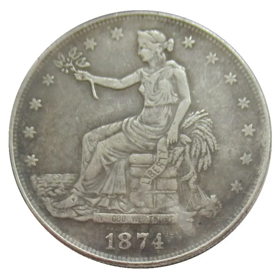 

Копия монеты в долларах 1874 P/CC/S