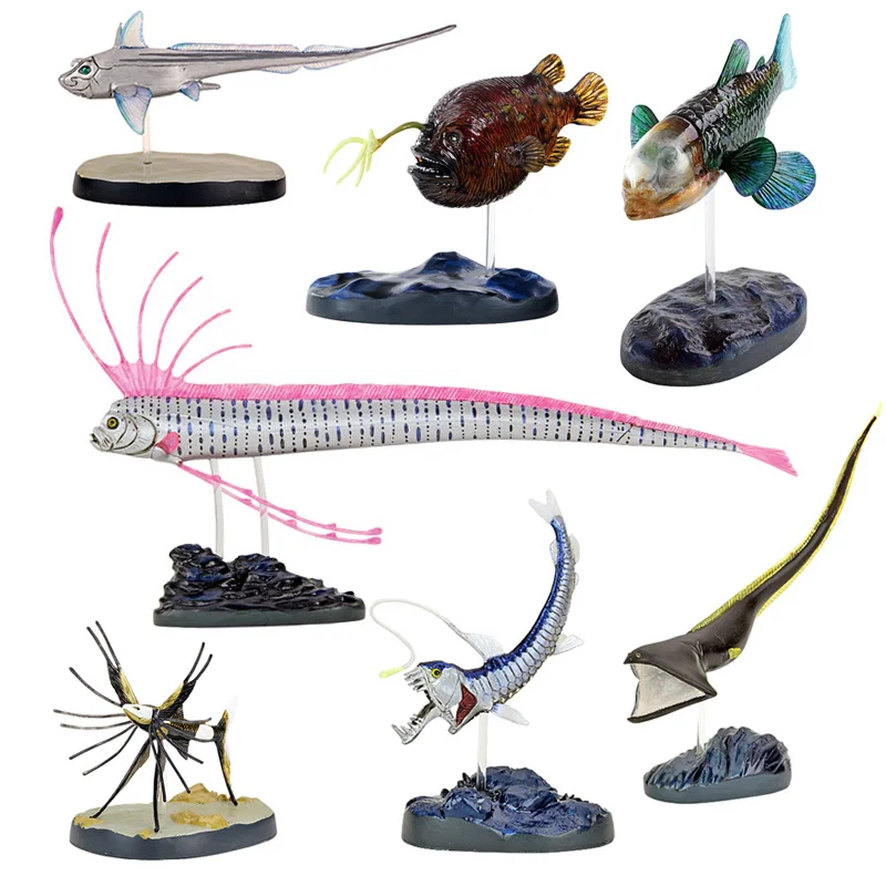 

Colorata Japan Genuine Marine Museum Deep Sea Fish Model Lanternfish Hairtail Sea Eel Collection Ornaments