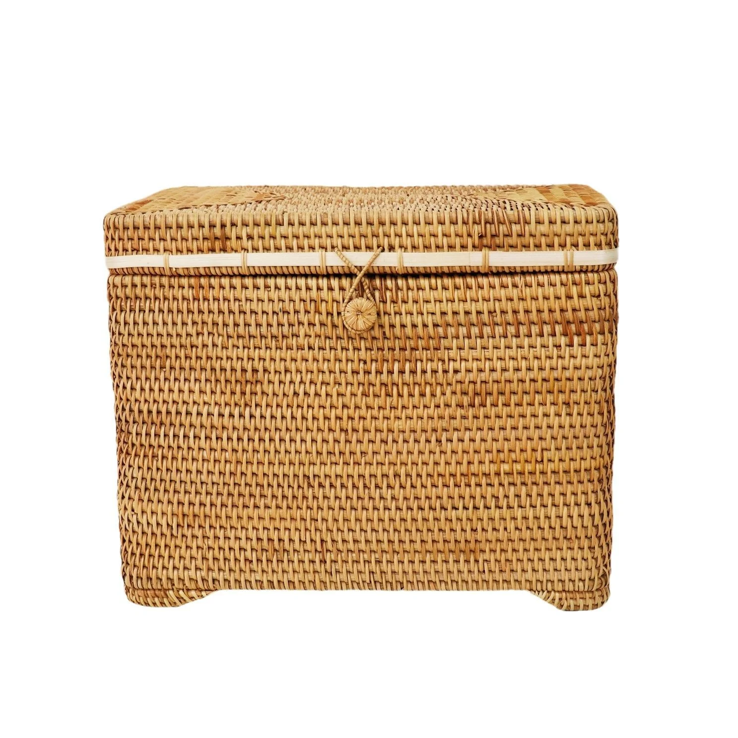 

CAMIGEL Vietnamese Rattan Woven Storage Box with Lid, Woven Storage Baskets