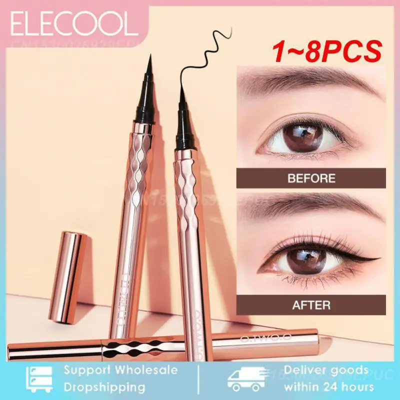 Liquid Eye Liner Waterproof Smudge Proof Quick Drying 12 Hour Wear Ultra Fine Black Eyeliner For Arrows
