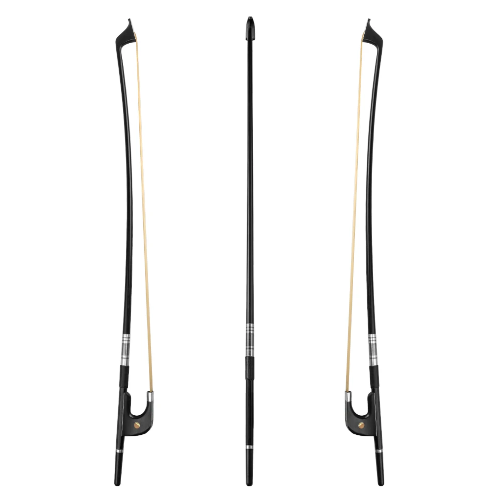 NAOMI 3/4 Upright Double Bass Bow Carbon Fiber Stick German Bow Natural Mongolia  Bow Hair Well Balanced Fast Response