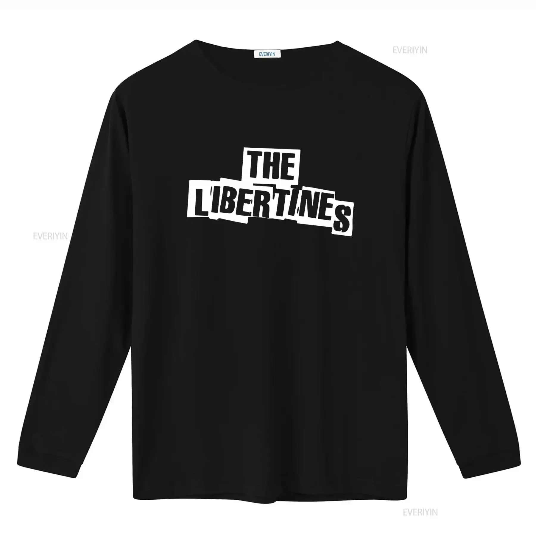 Фото Футболка The Libertines с принтом логотипа, в стиле рок-группы, винтажная, с эффектом потертости, дышащая, эластичная, стильная, универсальная, удобная. №2
