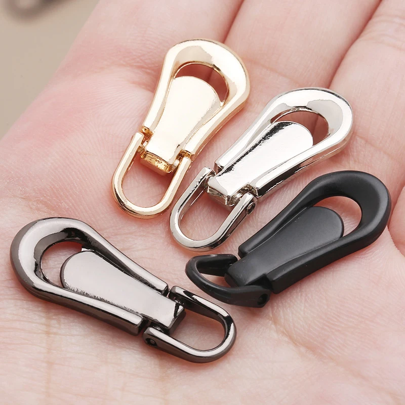 

5pcs 42.5/32mm Universal Zipper Puller Repair Kit Replacement Zip Slider Zipper Pulls Fixer for Jackets Luggage Bag Shoes Sewing