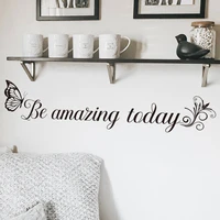 english proverbs black butterfly wall sticker background room decoration wall sticker self adhesive wholesale wall sticker