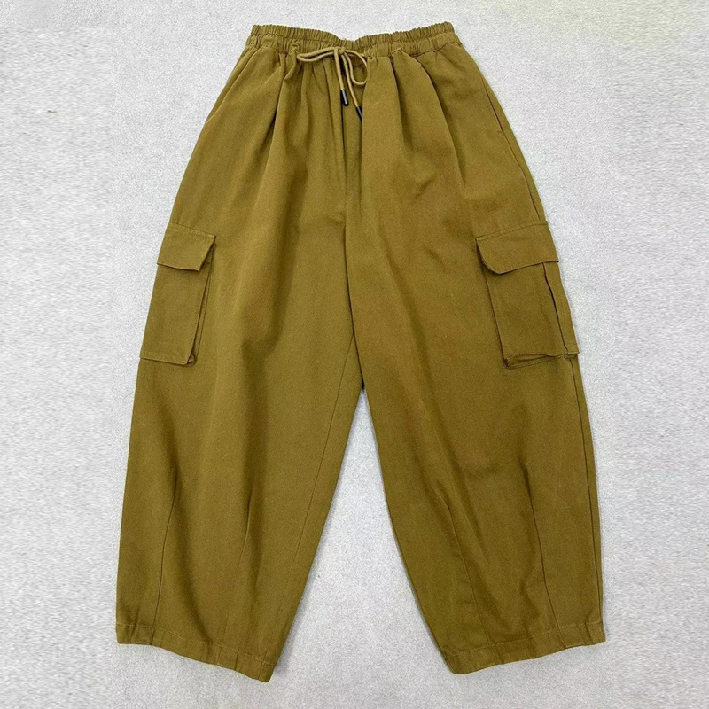 Женские классические брюки на шнуровке Johnature однотонные минималистичные