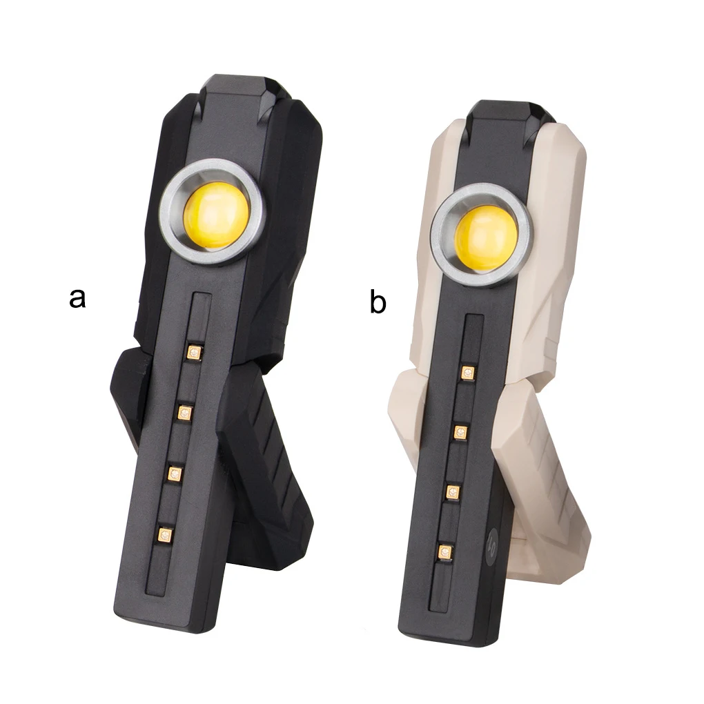 

Work Light COB XPE Shockproof Power Display Portable Flashlight Indoor Outdoor Travelling Lighting Tool Lamp Black