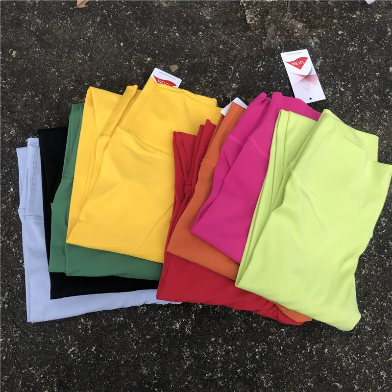 Solid Color Luluwomen Fitness High Waist Yoga Leggings Comprehensive Training Jogging Gym Sports Pant Soft Athletic Compression
