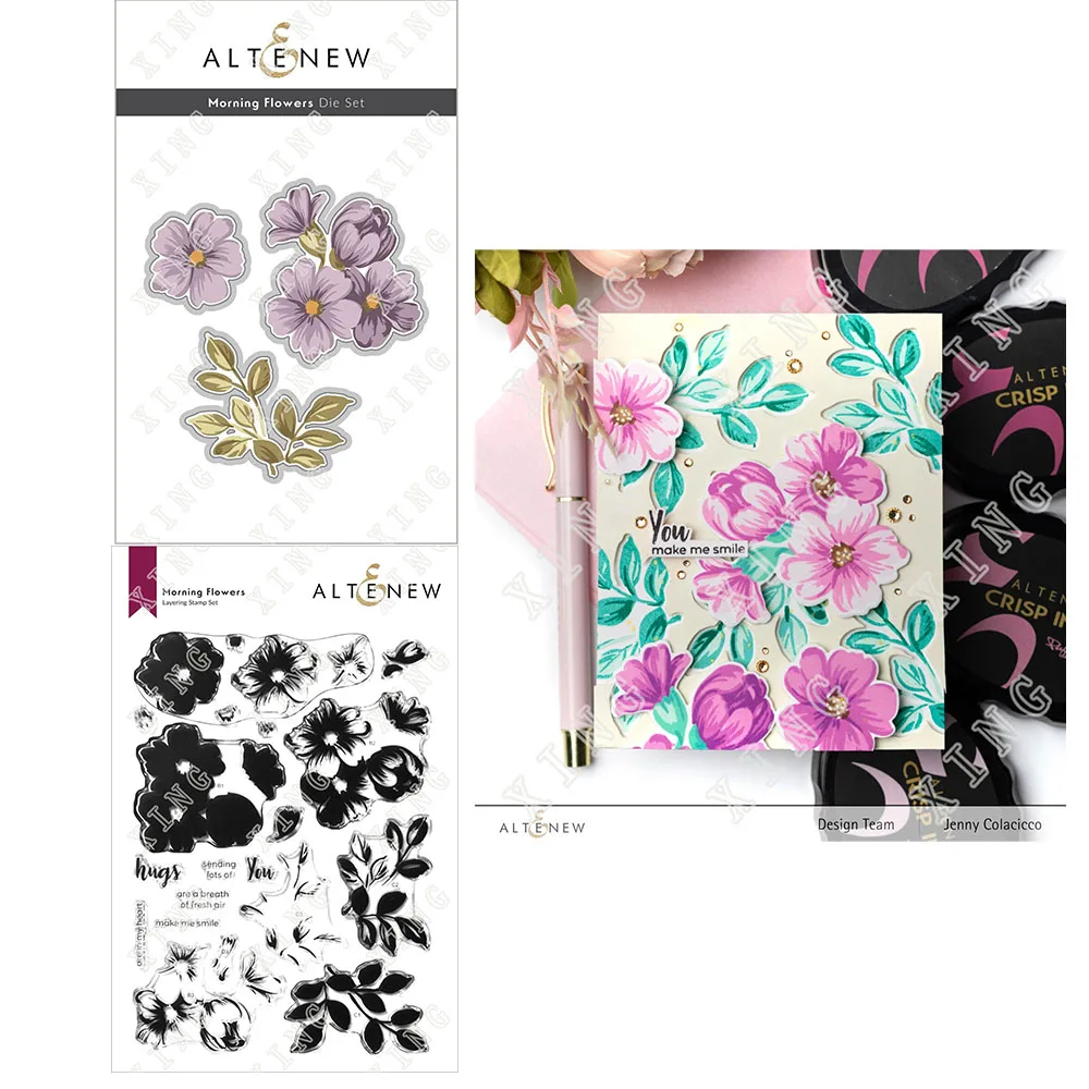

2022 New Morning Flowers Metal Cutting Dies Stamps for Scrapbook Diary Decoration Embossing Template Diy Greeting Card Handmade