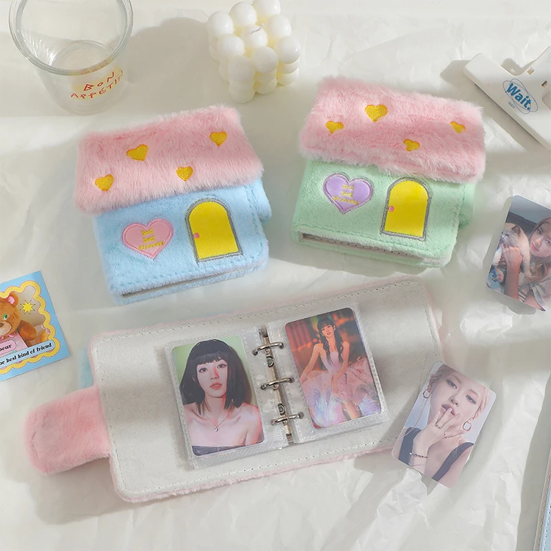 Мультяшный домик дизайн 3 дюйма искусственная книга из мягкого меха фотоальбом Diy