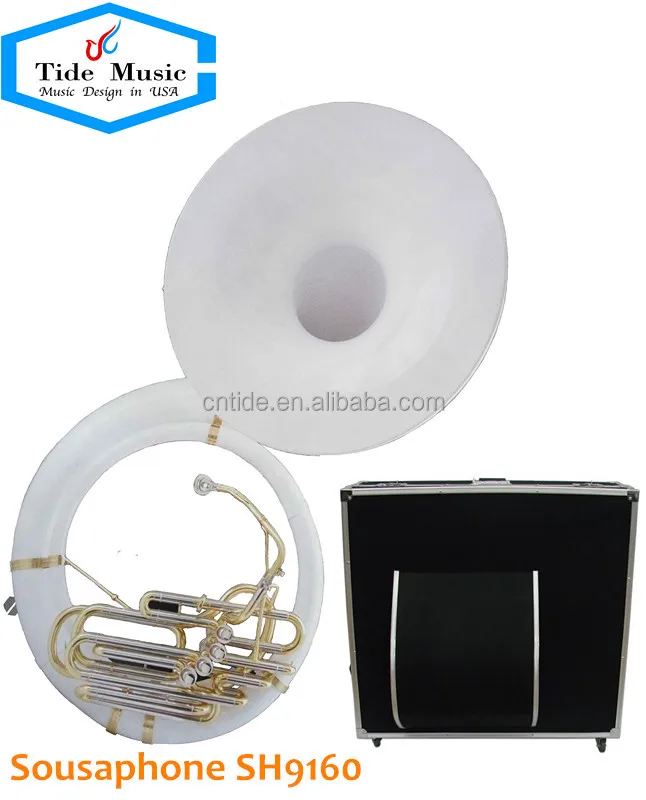 

4-Piston valve Sousaphone , Fibreglass bell, white color