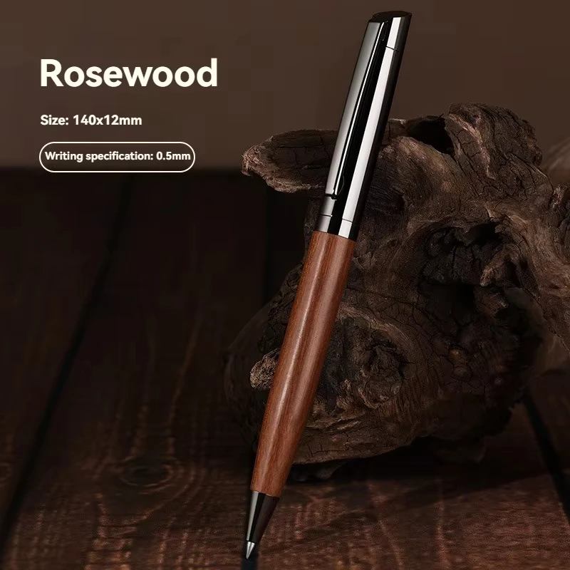 

Премиальная металлическая шариковая ручка с деревянным корпусом черное перо