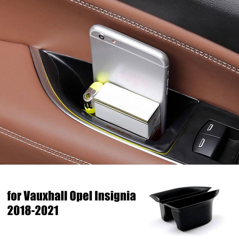 

Car Accessories for Vauxhall Opel Insignia 2018 2019 2020 2021 Plastic Interior Door Storage Box Holder Organizers 2pcs