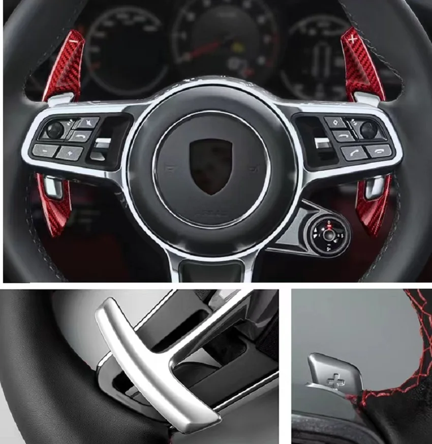 

Весло рулевого колеса из углеродного волокна для Porsche 718 Cayman 982 Panamera Macan