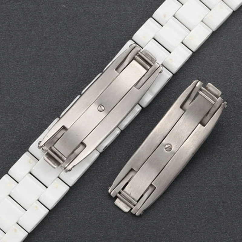 

Аксессуары для часов J12, 7 мм, 9 мм, керамический ремешок с застежкой-бабочкой, стальная пряжка, складная Пряжка для мужчин и женщин, застежка