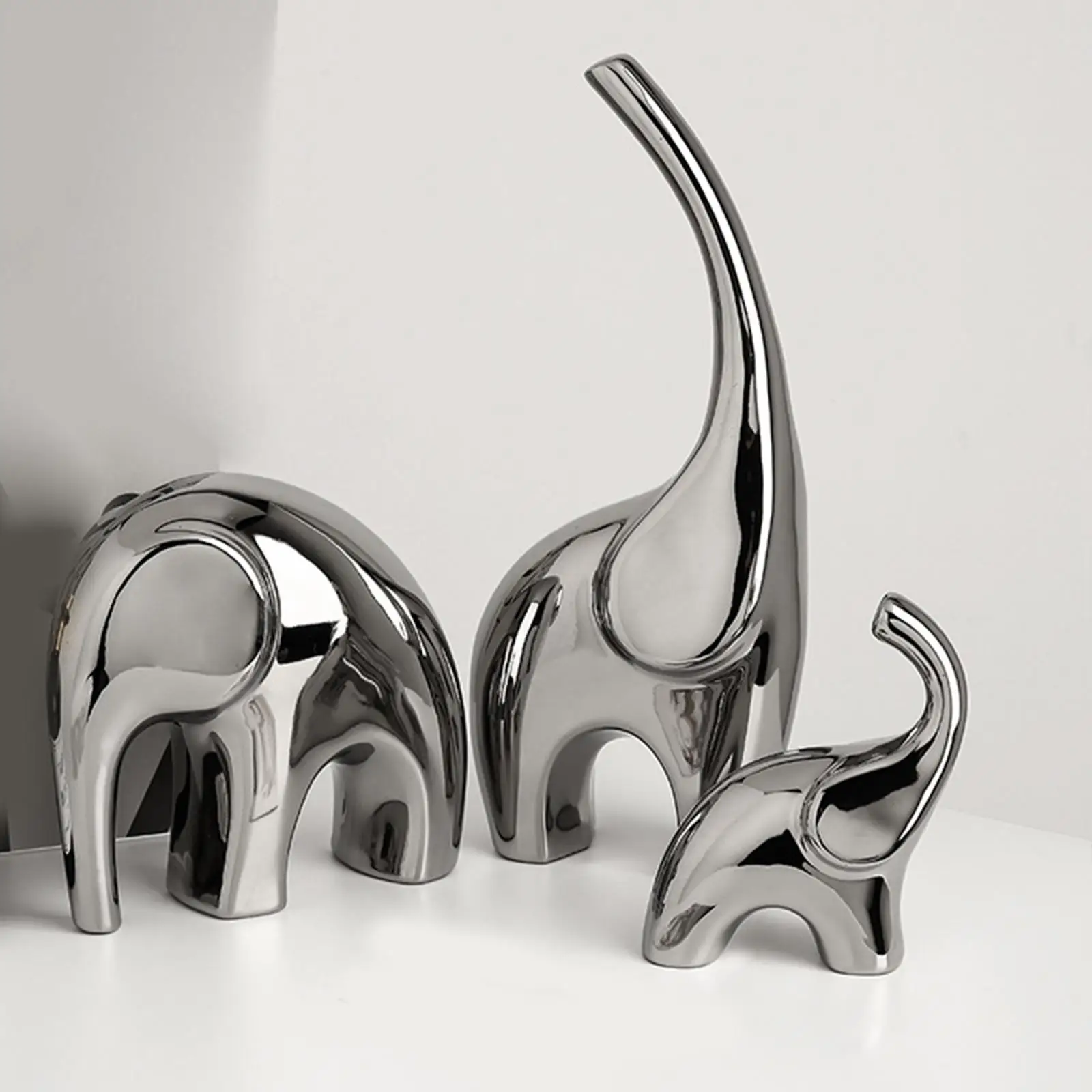 3 шт. керамические фигурки слонов