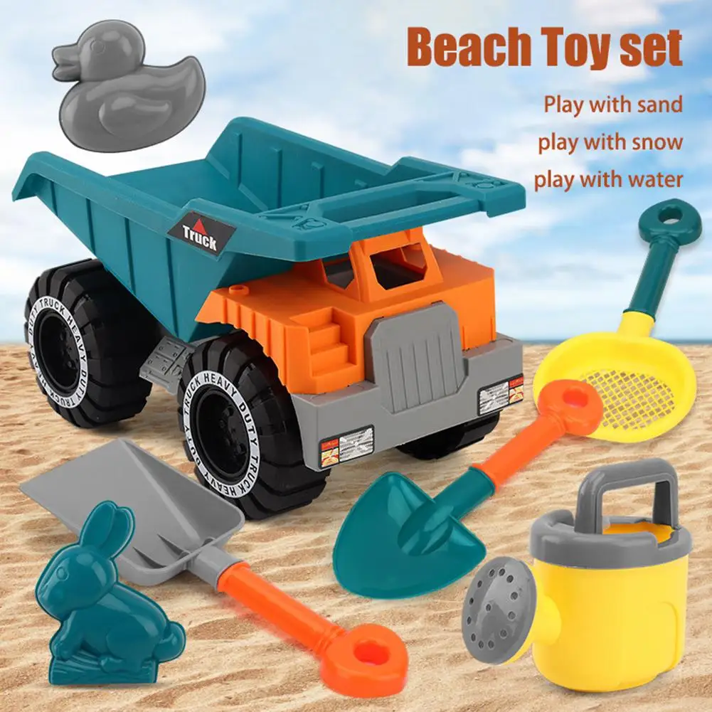 

8pcs/set Children Beach Buggy Toy Parent-Child Play House Men Women Summer Play Water Sand Tools