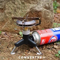 outdoor triangle stove conventer furnace head converter gas tank adapter flat camping wood stove accessories