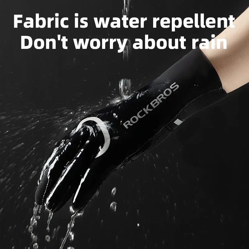 ROCKBROS зимние теплые перчатки ветрозащитные водонепроницаемые велосипедные