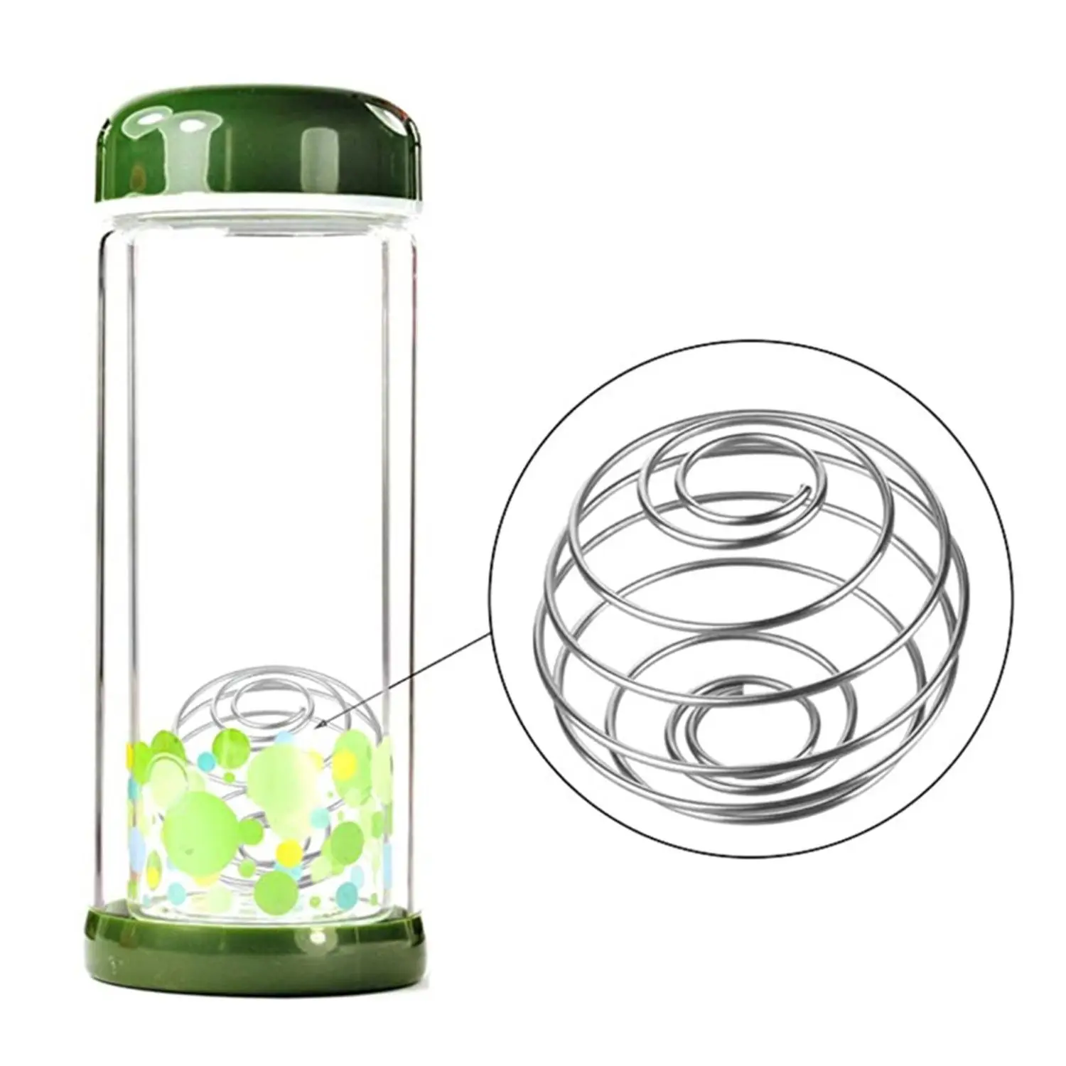 New Dessert Tool Stainless Steel Shaking Cup Blender Wire Ball Mixed Shaker Agitator Protein Mixer Shaker Cup 1PC