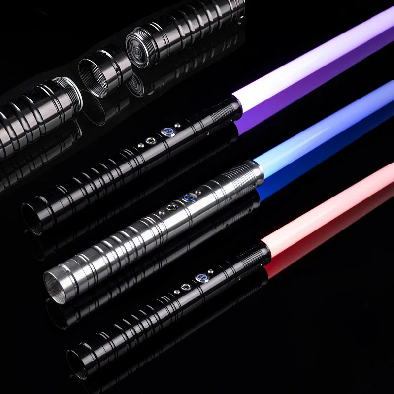 

98cm RGB Lightsaber Laser Sword Toy Metal Handle Heavy Dueling Soundfonts Foc Blaster Sword Rave Flashing Weapon Sabre De Luz