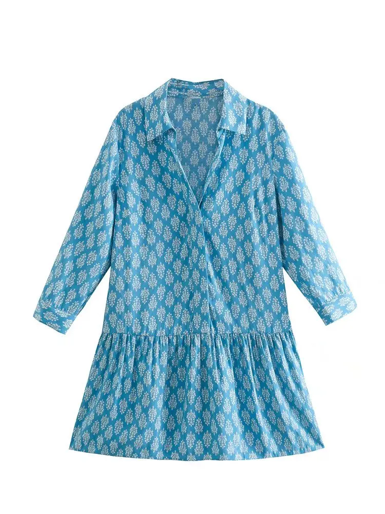 

Платье TFMLN женское Плиссированное с вышивкой, милая вечерняя Повседневная винтажная приталенная одежда с коротким рукавом и V-образным выре...