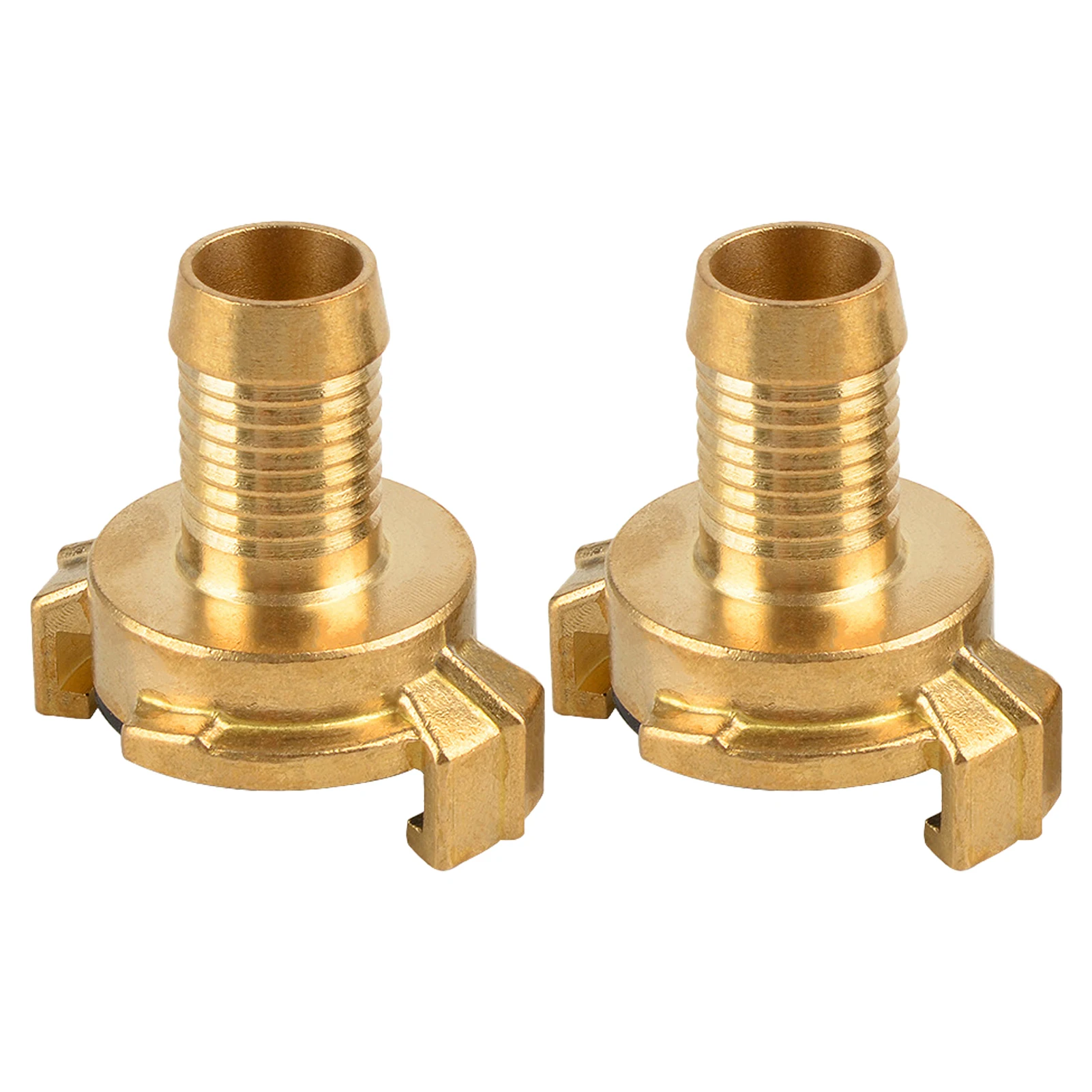 

2pcs Solid Brass Hose Connector Durable Lightweight Gold Quick Connect Practical Garden UV Resistant Heavy Duty Anti Fade Sturdy