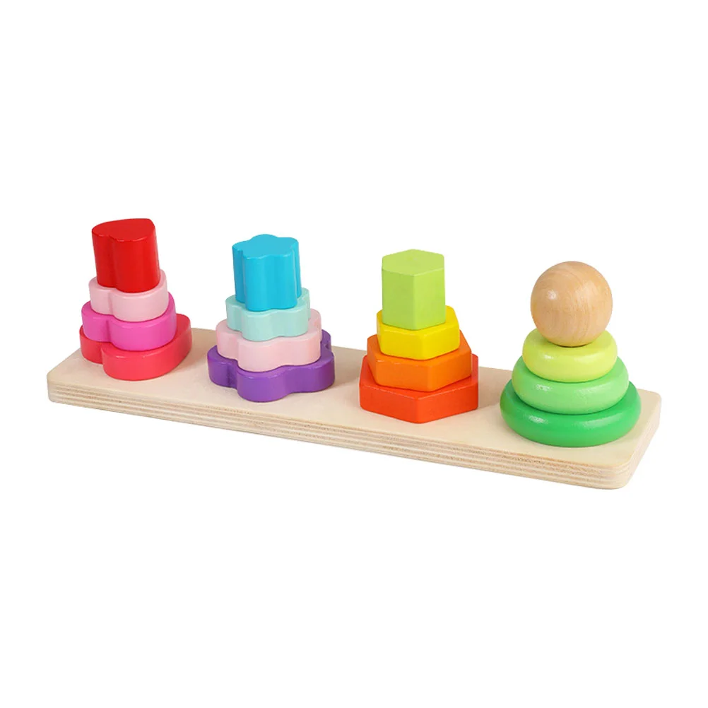 

1 Set of Stacking Blocks Educational Column Toys Interesting Building Blocks