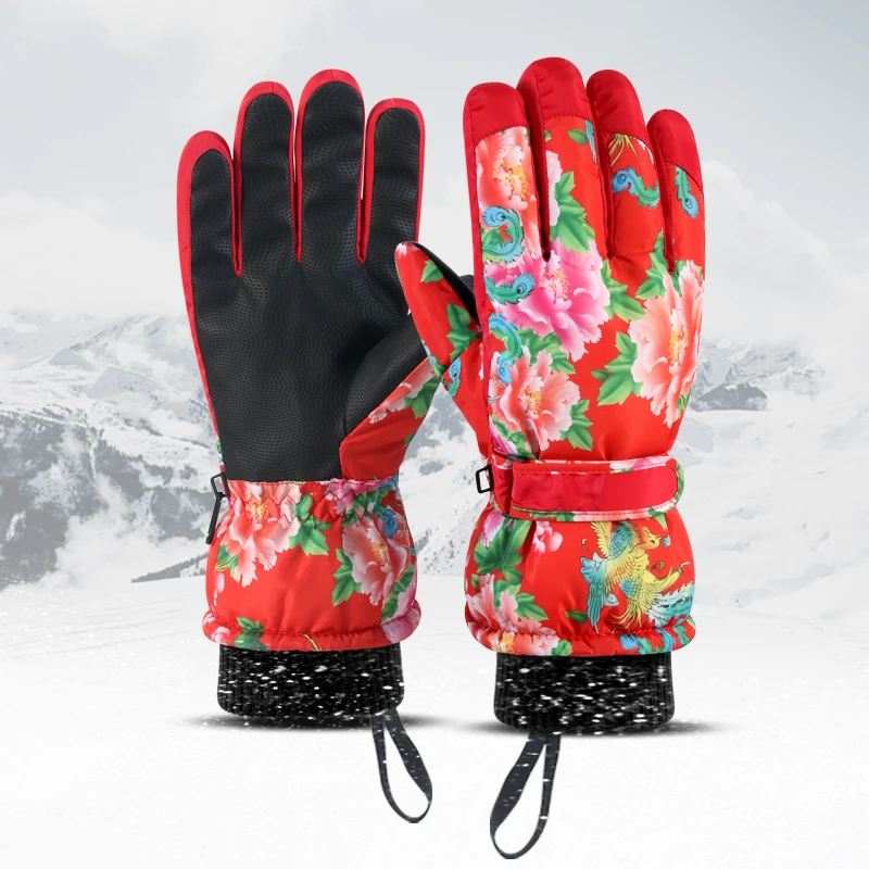 Профессиональные зимние теплые лыжные перчатки унисекс водонепроницаемые для