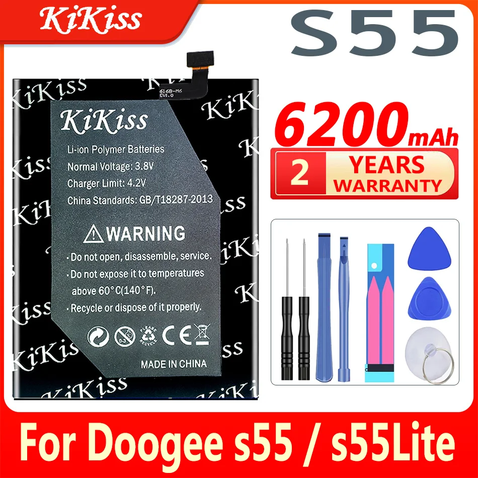 

Аккумулятор 6200 мАч для мобильного телефона Doogee s55 s55Lite, батареи Для Doogee s 55 s55