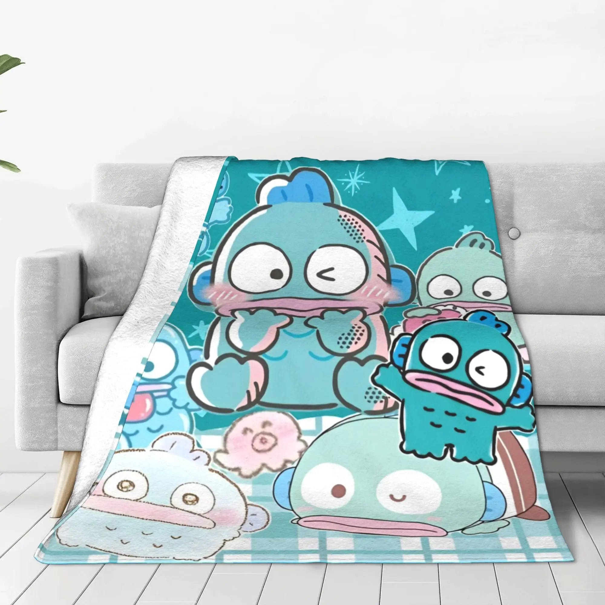 Фото Одеяло Hangyodon, супер мягкие теплые пледы для кровати, 50x60 дюймов, покрывало разных размеров №2