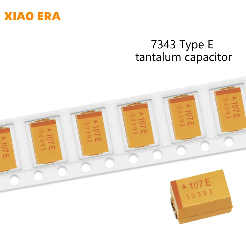 

7343 Tantalum Capacitor E Type accuracy 10% 10V 16 25V 35V 50V 10UF 47 68 100 220 330 470UF 10Pcs