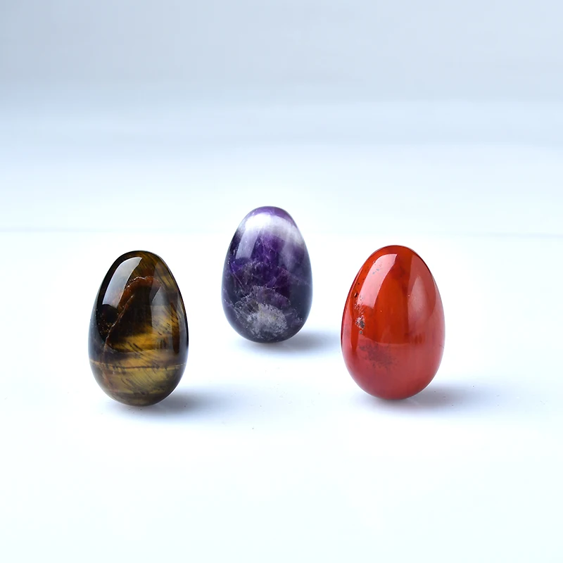 

Яйцо из натурального аметиста и розового кварца, 1 шт.