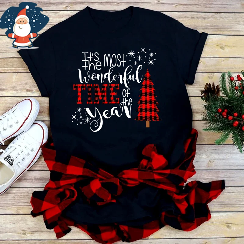 Футболка Y2k мужская с принтом Санта-Клауса и снежинками