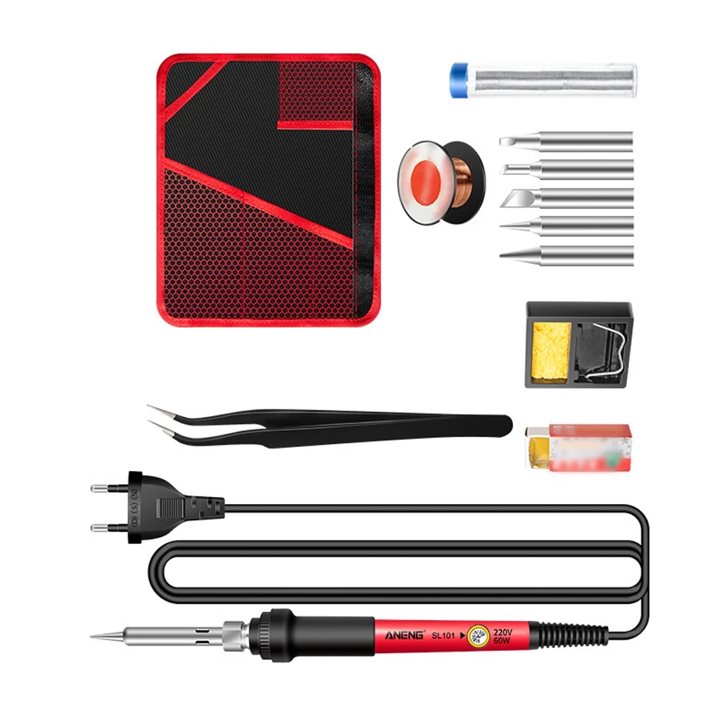 

12pcs/set Electric Soldering Iron Temperature Adjustable DIY Welding Heater Pencil Rapid Heat Handheld Tools 110V US Plug