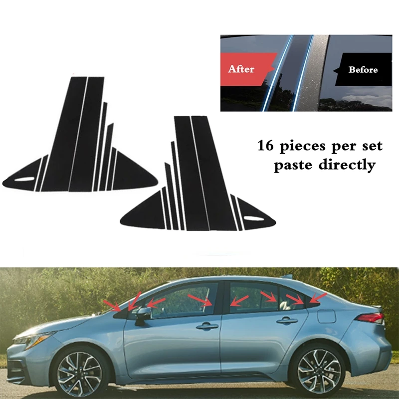 Боковые дверные оконные стойки дверная отделка чехол для фортепиано Toyota Corolla 2020