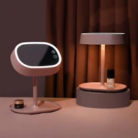 2022 led folding makeup mirror table lamp usb charging dual purpose fill light creative desktop decoration night light girl gift