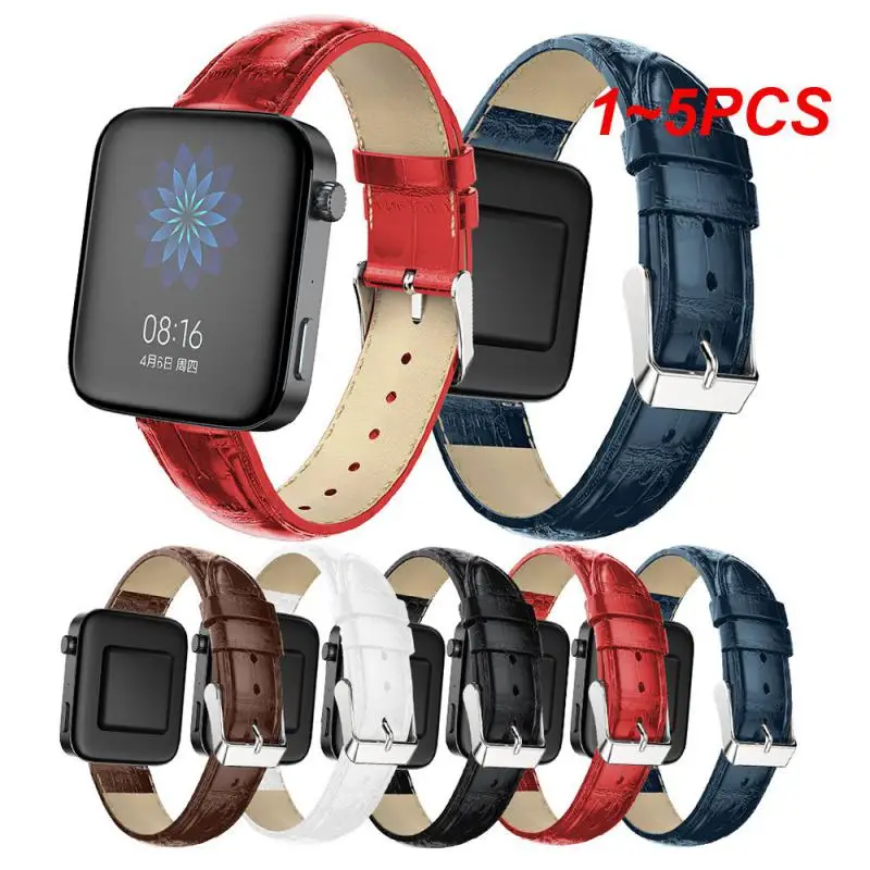 

1~5PCS Watch Straps Leather Leather Strap Crocodile Unisex Watch Band Resistance Watch Accessories Watchband For Watch