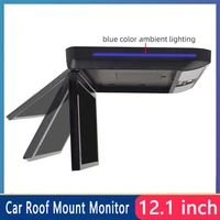 12 1 inch car ceiling monitor hd lcd screen automobile roof mount display 1080p video movie players multimedia tv hdmi audio out