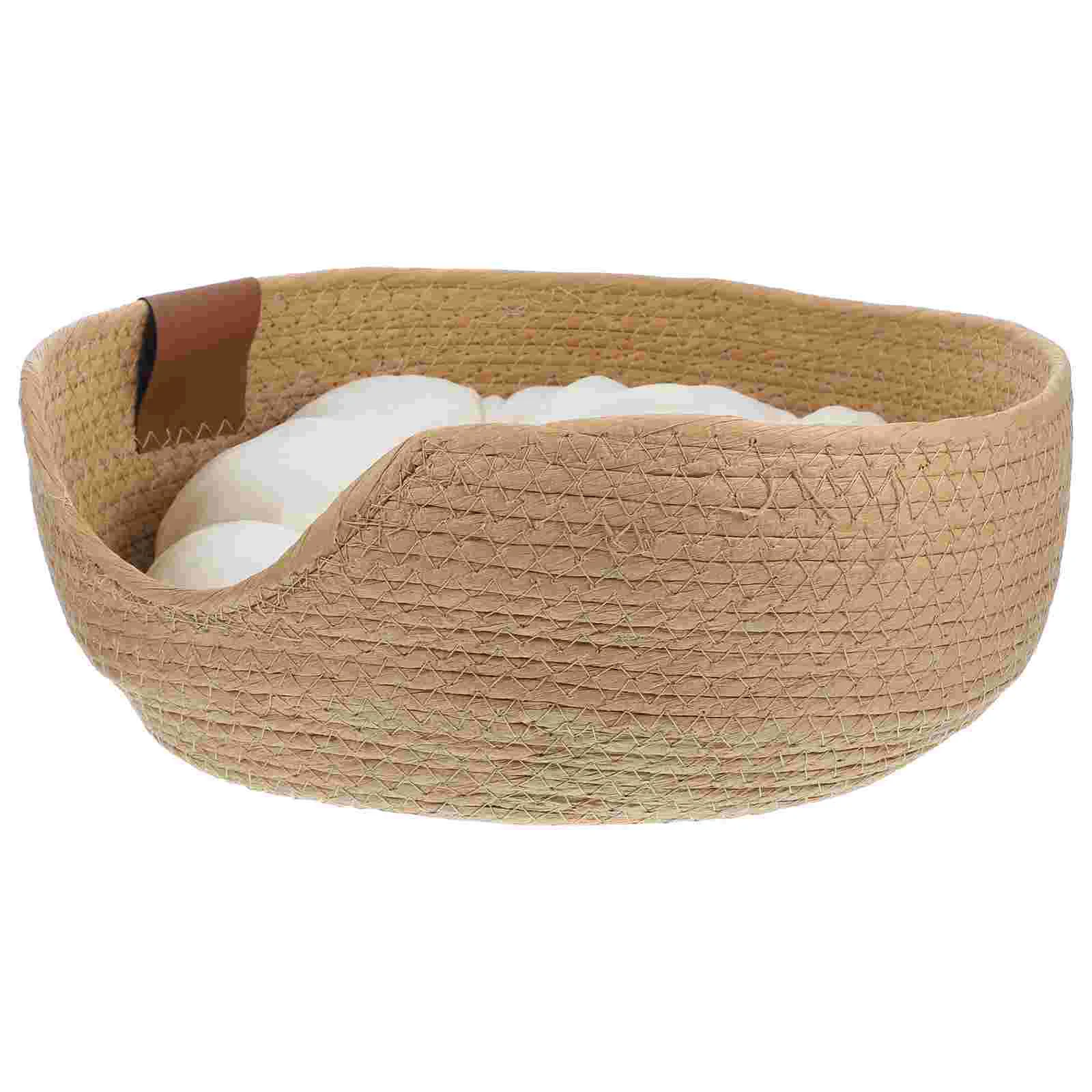 Соломенное гнездо Kittycorn для отдыха удобная кровать кошек принадлежности сна