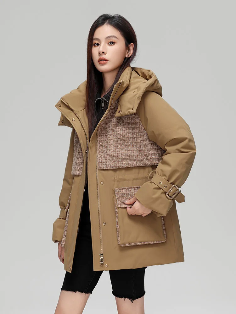 Новый толстый парки большого размера пуховик женский зимний облегающий с