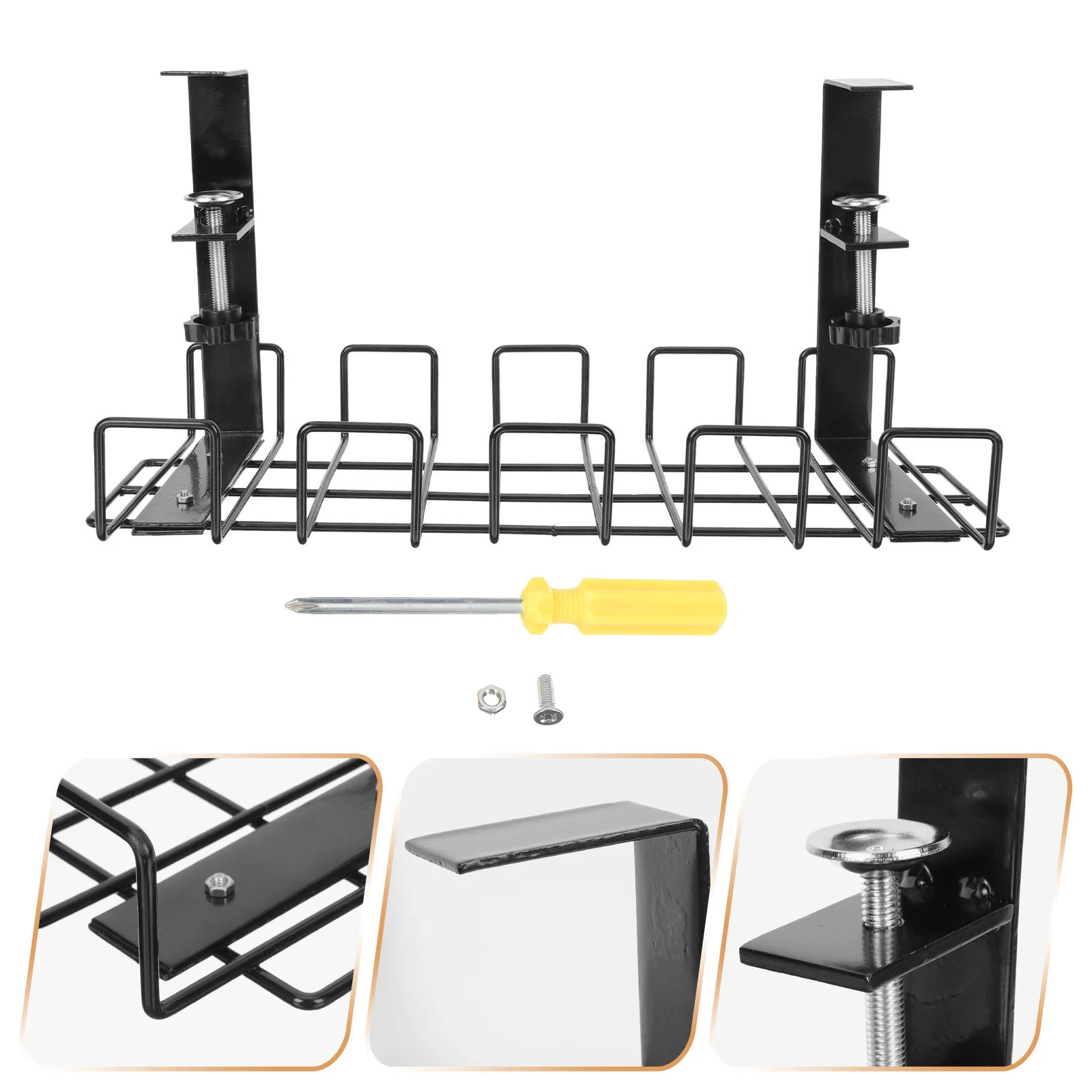 

Cable Deskwire Basket Tray Organizer Management Household Rack Storage Standcord Bracket Holder Cords Power Strip Table Hanging