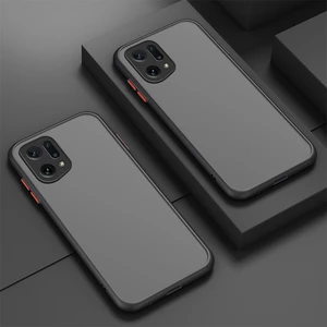 frosted translucent case for oppo find x5 pro phone case silicone frame hard clear back cover for oppo find x5 free global shipping