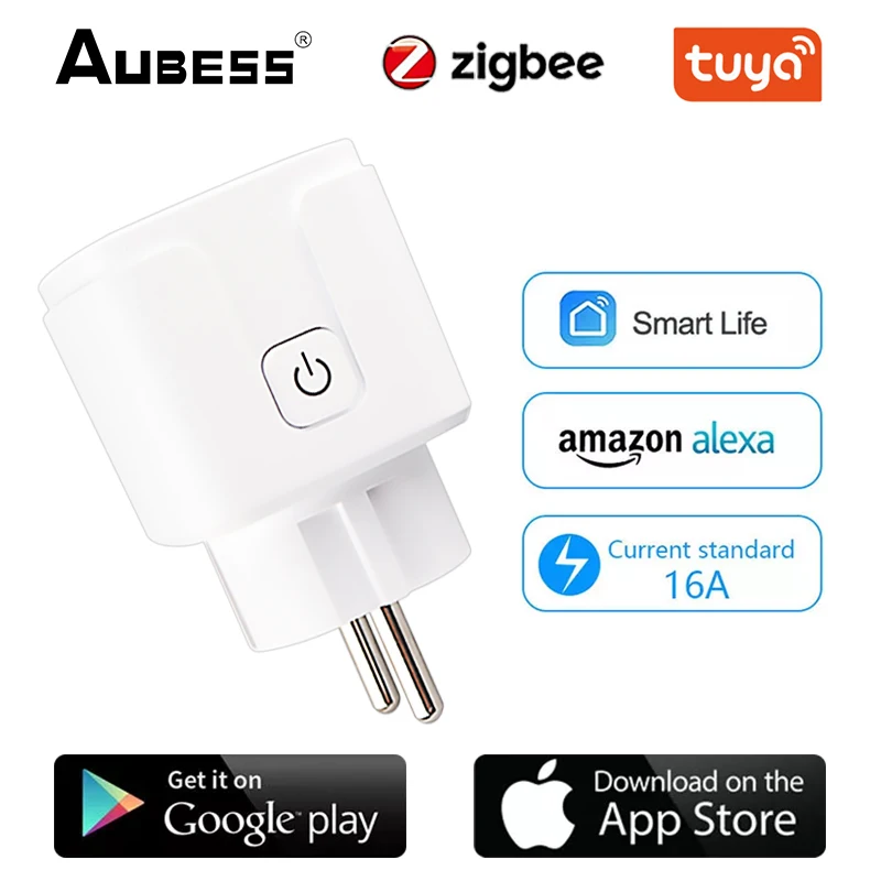 

Zifbee 20/16A EU Smart Plug Tuya Remote Power Socket Voice Control For Alexa Yandex Alice Home Smart Life