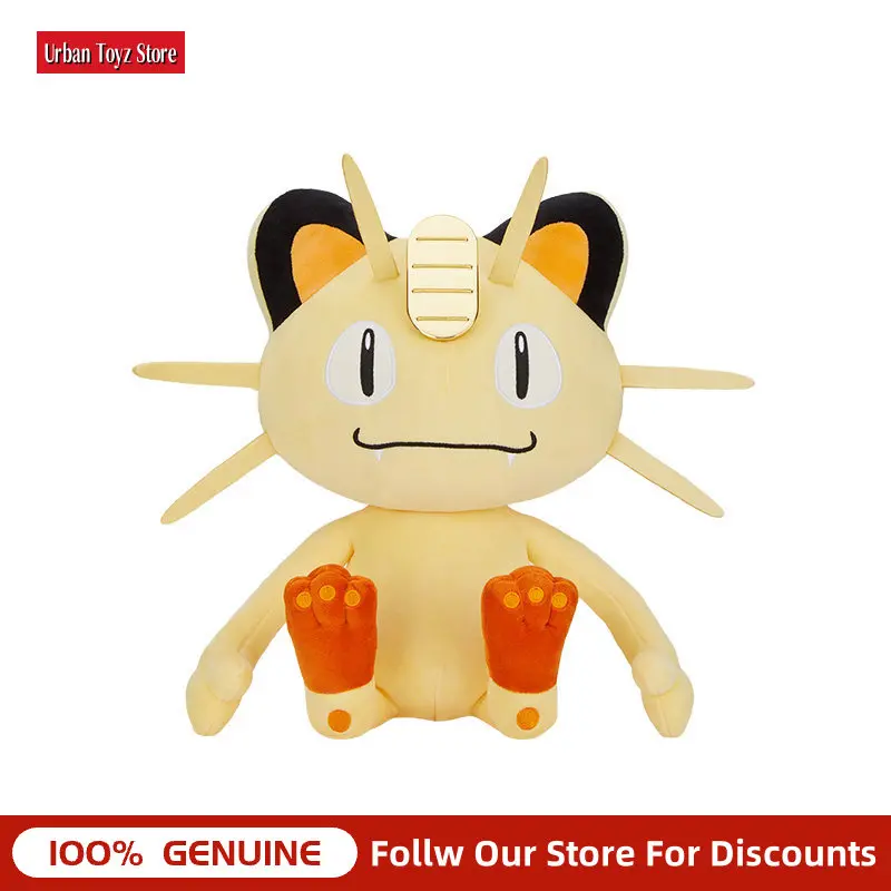 Фото Оригинальный плюшевый брелок Pokemon Meowth, разноцветный, подвеска для сумки, модный декор, стильный коллекционный подарок для взрослых коллекционеров аниме №3