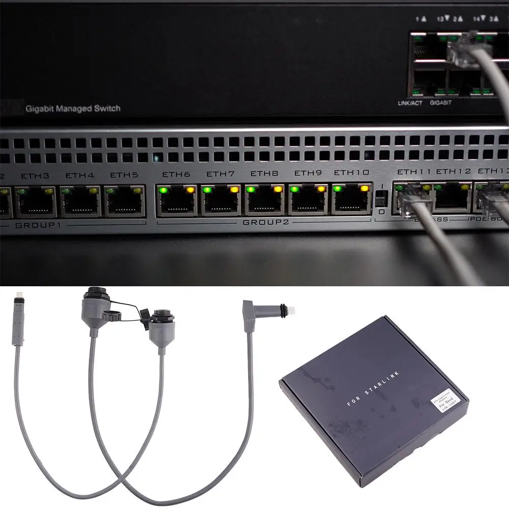Переходник-удлинитель штекера к Rj45 для StarLink