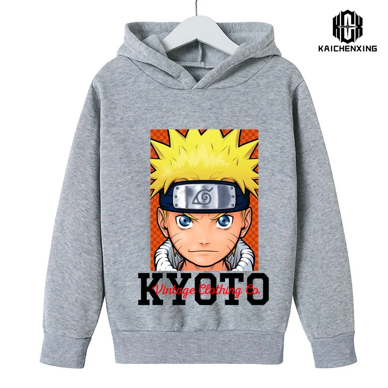 

2023 Spring and Autumn Naruto Hoodie Children's Cartoon Sportswear Boys and Girls Long Sleeved Sweatshirt Children's Casual Top