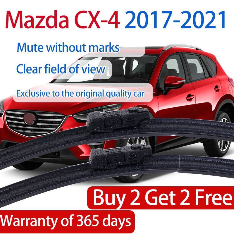 

ShangKeWen Boneless Windshield Car Wipers Blade For Mazda CX-4 Universal Noise Reduction Soft Rubber Wipers Mazda Accessories