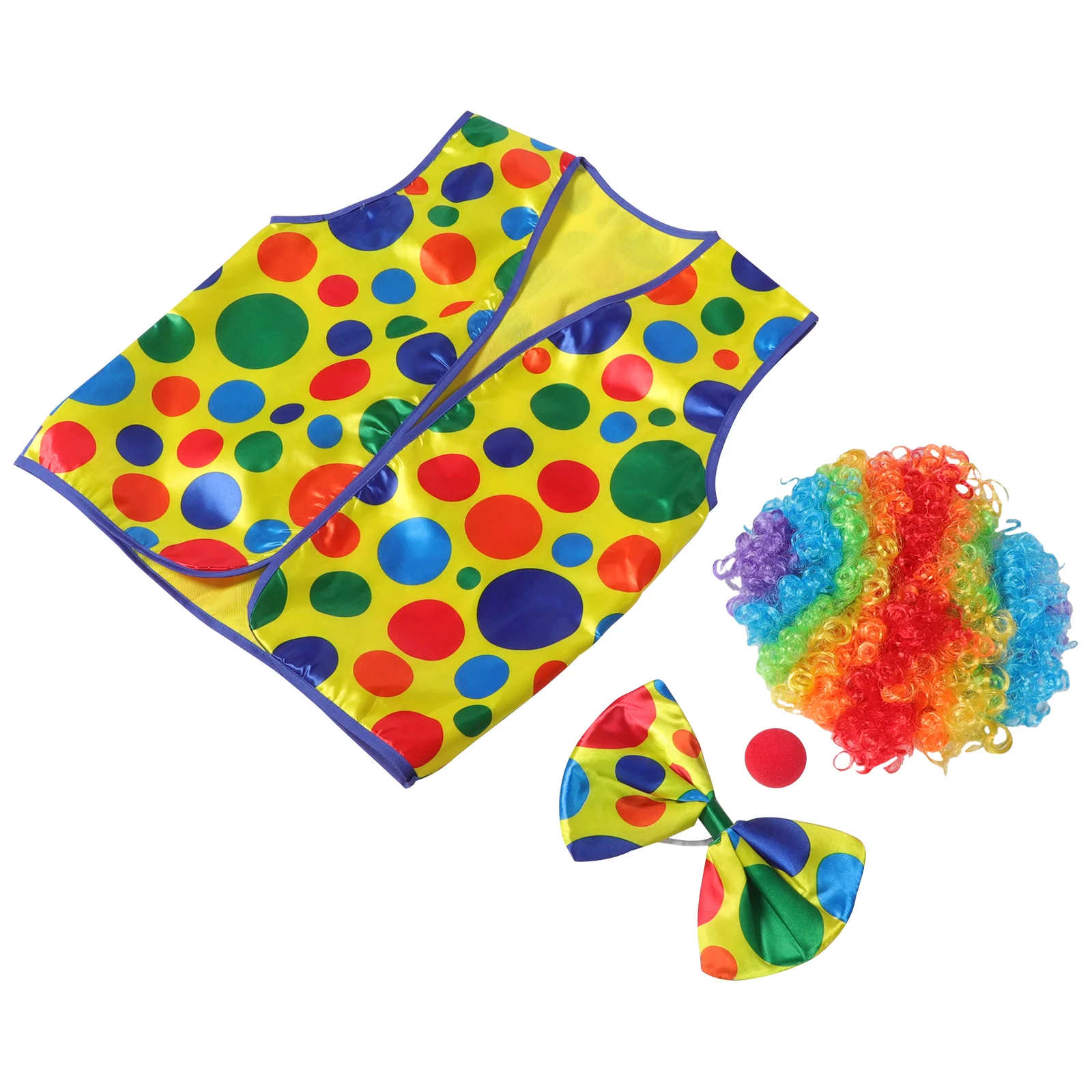 

1 комплект аксессуаров для клоуна жилет клоуна галстук-бабочка нос клоуна костюм клоуна