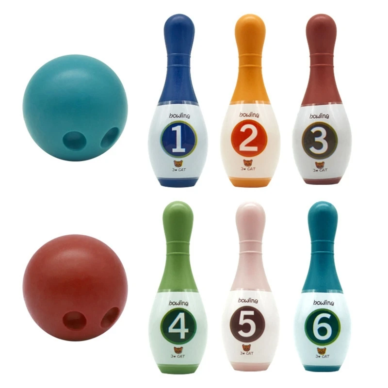 

Children's Bowling Toy Number Education Toy Kids Balance Training Indoor Sports
