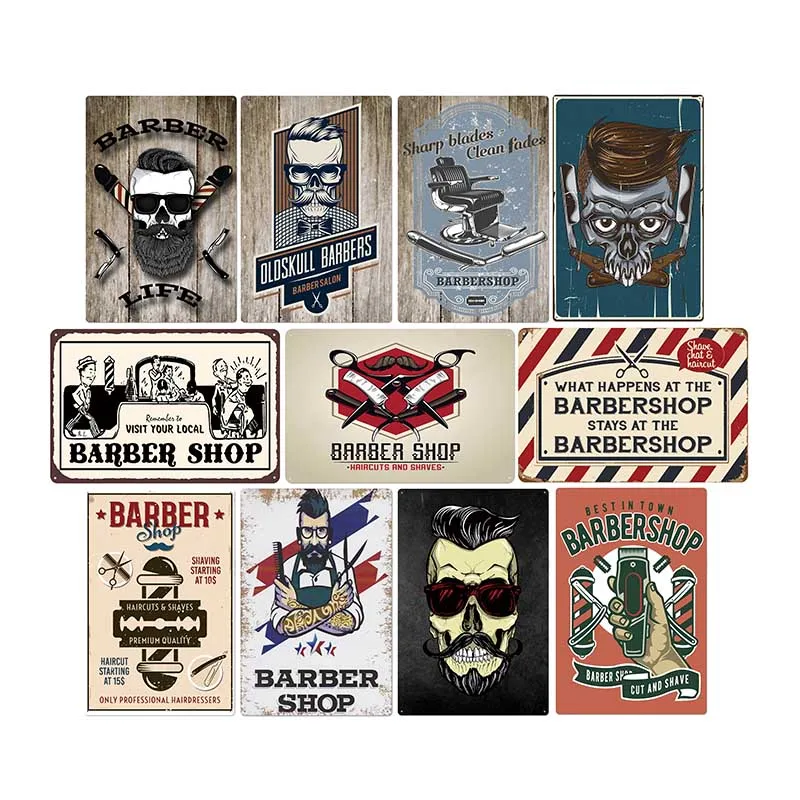 Металлический винтажный знак для парикмахера плакат кафе бара паба настенный